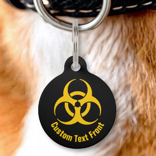 Médaillon Pour Animaux Icône de risque biologique