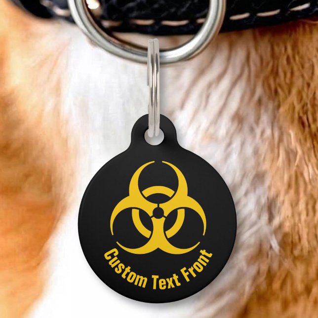 Médaillon Pour Animaux Icône de risque biologique (Créateur téléchargé)