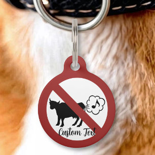 Médaillon Pour Animaux Icône de vache méthane Tag ID animal de compagnie