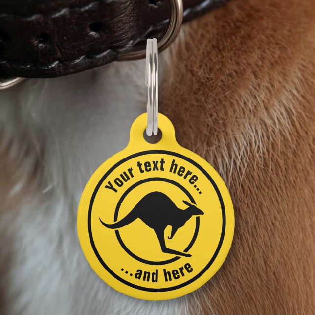 Médaillon Pour Animaux Icône kangourou (Créateur téléchargé)