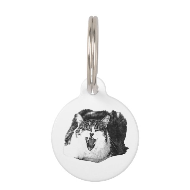 Médaillon Pour Animaux ID d'art, marque de chat (Devant)