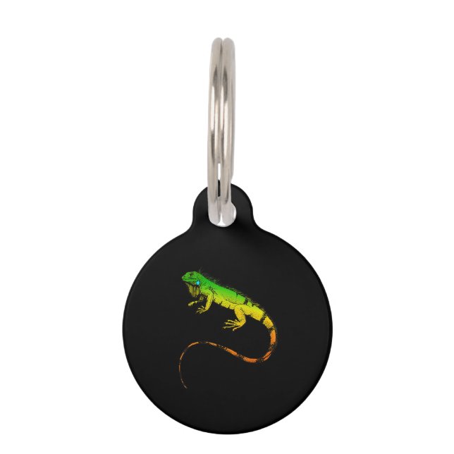 Médaillon Pour Animaux Iguana Lizard Beau Cadeau Iguana (Devant)