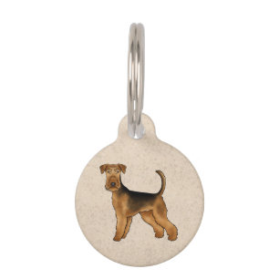 Médaillon Pour Animaux Illustration de chien Airedale Terrier Bingley Ter