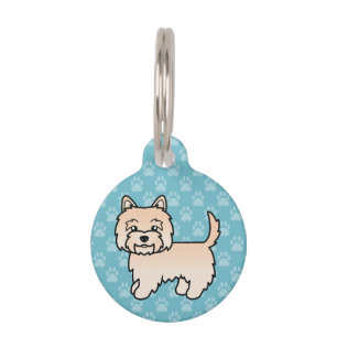 Médaillon Pour Animaux Illustration de chien de dessin animé Cairn Terrie