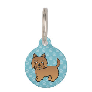 Médaillon Pour Animaux Illustration de chien de dessin animé Terrier Cair