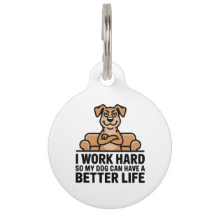 Médaillon Pour Animaux Illustration de citation de chien gâté drôle sur c