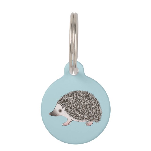 Médaillon Pour Animaux Illustration de dessin animé mignon de hérisson py (Devant)