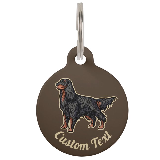 Médaillon Pour Animaux Illustration de Gordon Setter - Médaille d'identif (Devant)