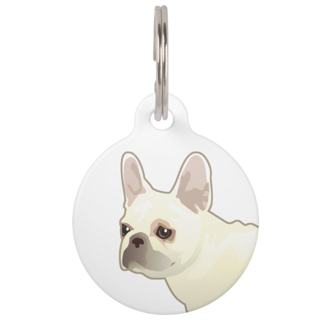 Médaillon Pour Animaux Illustration de la race française de chien taureau (Devant)