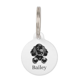 Médaillon Pour Animaux Illustration vectorielle de chien mignon qui regar