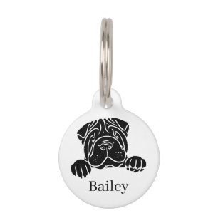 Médaillon Pour Animaux Illustration vectorielle de chien mignon qui regar
