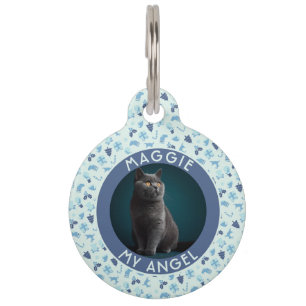Médaillon Pour Animaux Impression de Noël Cadeau Chat Coloré 