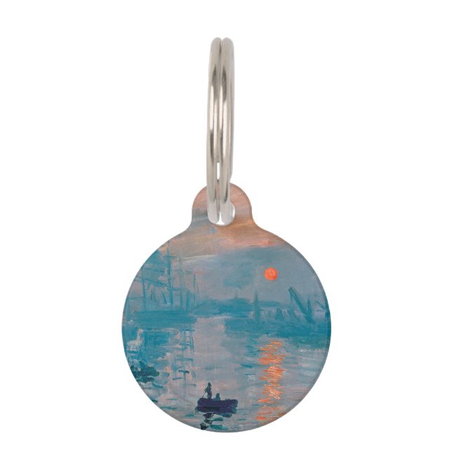 Médaillon Pour Animaux Impression Soleil Levant Claude Monet  (Devant)