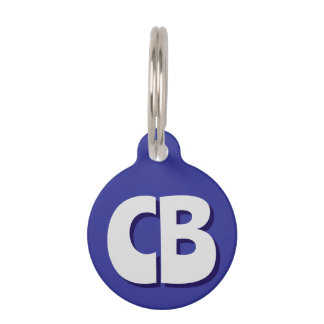 Médaillon Pour Animaux Initiales minimalistes Monogrammes professionnels 
