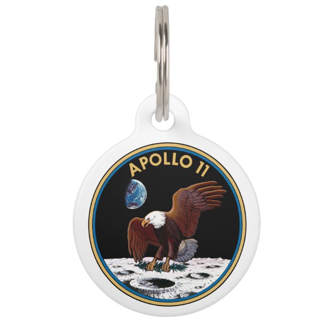 Médaillon Pour Animaux Insigne d'Apollo 11 (Devant)