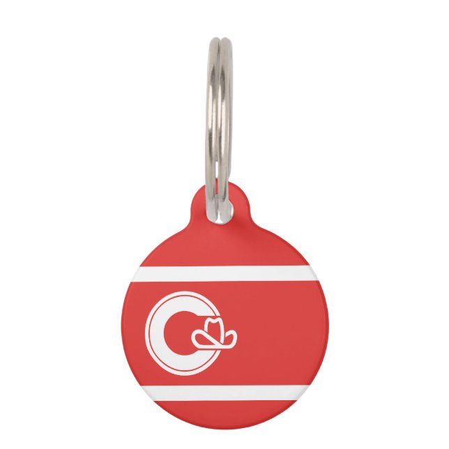 Médaillon Pour Animaux Insigne de Calgary, Alberta avec ID de l'animal (Devant)