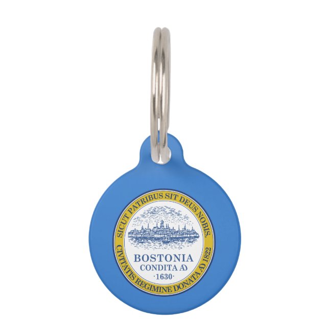 Médaillon Pour Animaux Insigne d'identification d'animal de Boston, Massa (Devant)