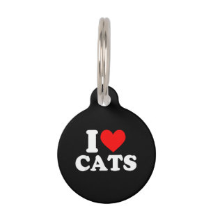 Médaillon Pour Animaux J'adore les chats - J'adore les chats J'aime les c