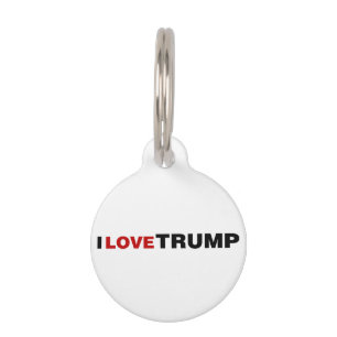 Médaillon Pour Animaux J'aime Trump
