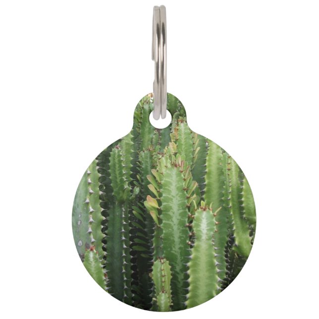 Médaillon Pour Animaux Jardin de Cactus (Devant)