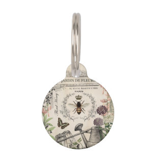 MÉDAILLON POUR ANIMAUX JARDIN FRANÇAIS D'ABEILLE