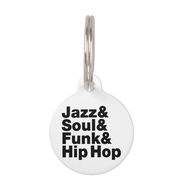 Médaillon Pour Animaux Jazz & Soul & Funk & Hip hop (Devant)