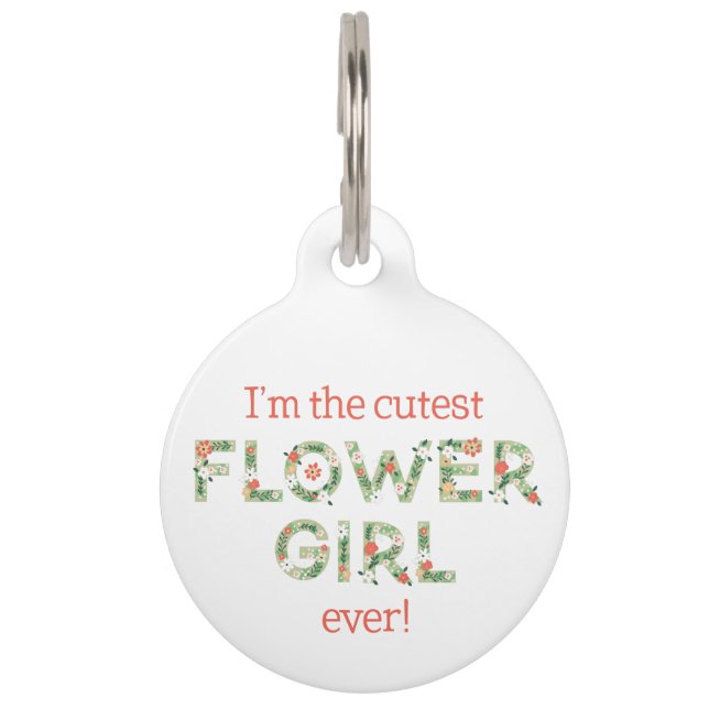 Médaillon Pour Animaux Je suis la demoiselle d'honneur la plus mignonne,  (Devant)