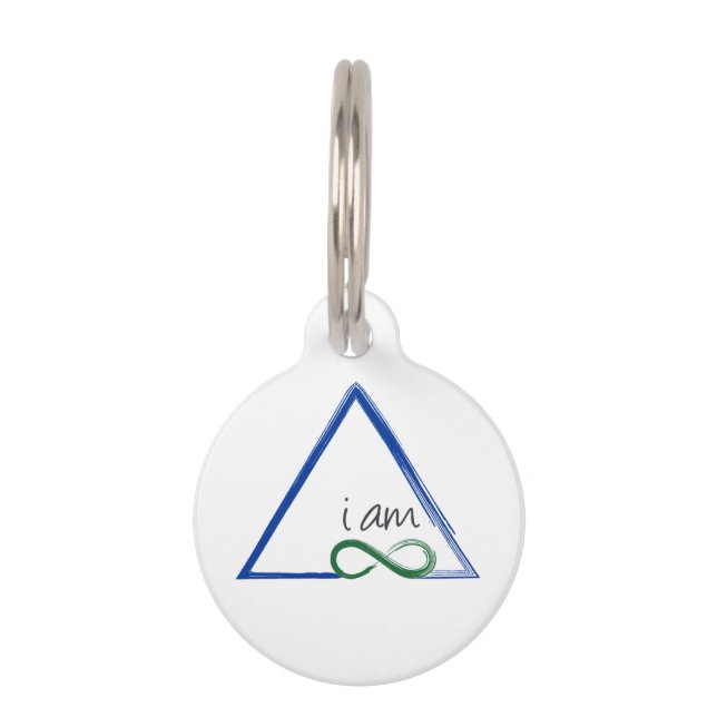 Médaillon Pour Animaux Je Suis Un Chien Triangle (Devant)