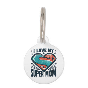 Médaillon Pour Animaux Je t'aime maman