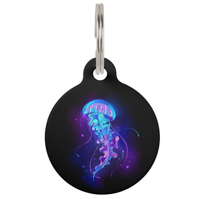 Médaillon Pour Animaux Jellyfish éclatante couleur (Devant)