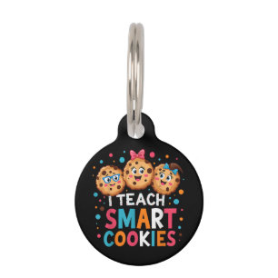 Médaillon Pour Animaux J'enseigne aux cookies intelligents professeur de 