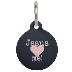 Médaillon Pour Animaux Jésus m'aime - Collier pour chien - Collier pour c