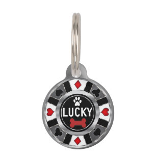 Médaillon Pour Animaux Jeton de Poker Personnaliser