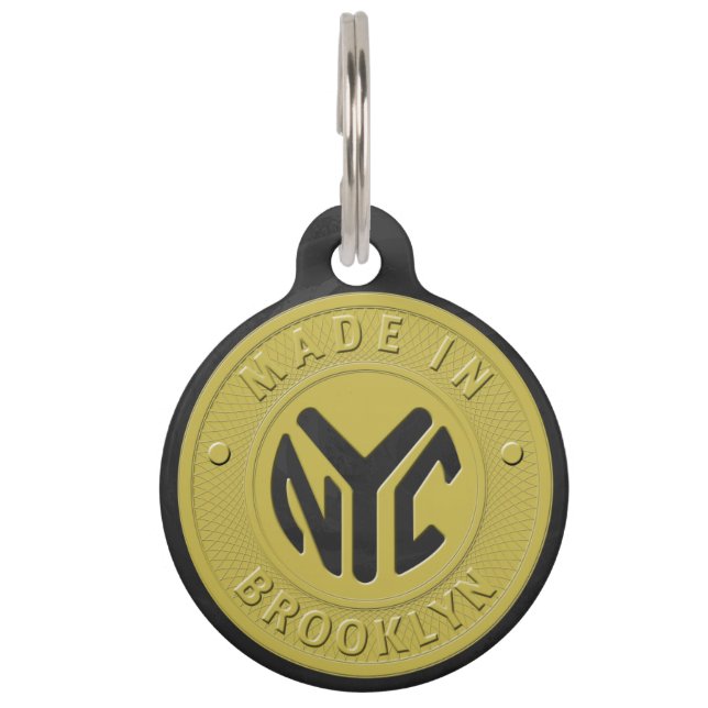 Médaillon Pour Animaux Jeton du métro Brooklyn (Devant)