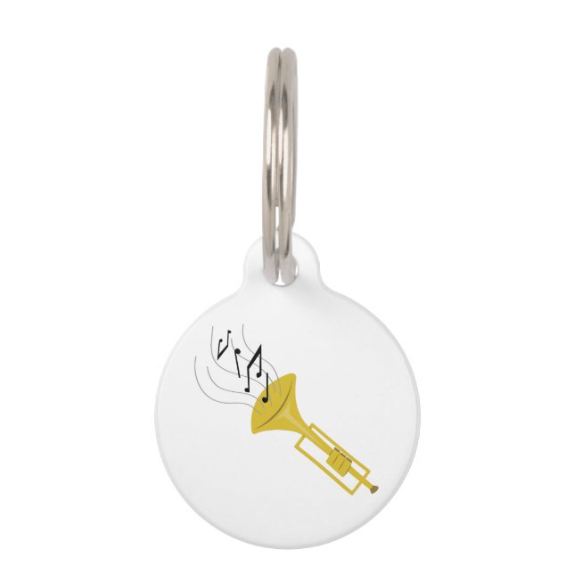 Médaillon Pour Animaux Jeu de la trompette (Devant)