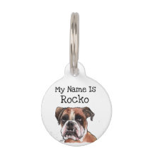 Joli Brown & Blanc drôle Boxer Chien Aquarelle Art