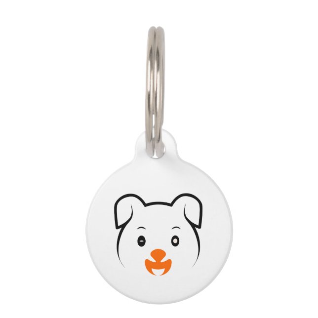 Médaillon Pour Animaux Joli chiot (Devant)