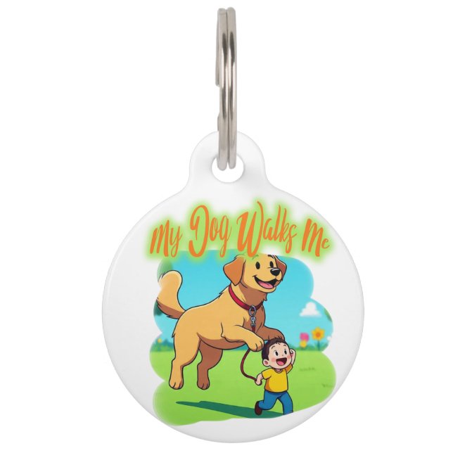 Médaillon Pour Animaux joli design humour  (Devant)