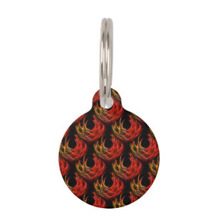 Médaillon Pour Animaux Joli motif d'art abstrait bohème élégant moderne #