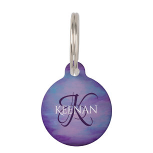 Médaillon Pour Animaux Joli Pastels Cloud rose mignon Ciel bleu violet