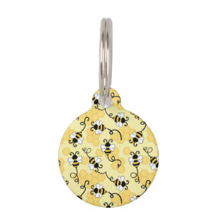 Médaillon Pour Animaux Joli petit motif abeilles