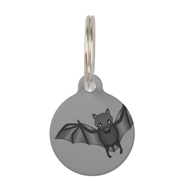 Médaillon Pour Animaux Jolie illustration de chauve-souris en dessin anim (Devant)