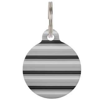 Médaillon Pour Animaux Jolies rayures noir gris