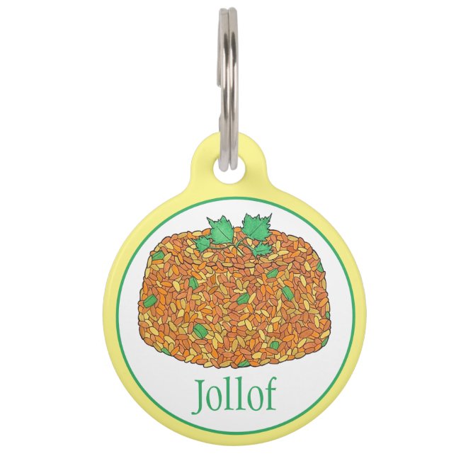Médaillon Pour Animaux Jollof Rice Nigérian Ghanaian West African Food (Devant)