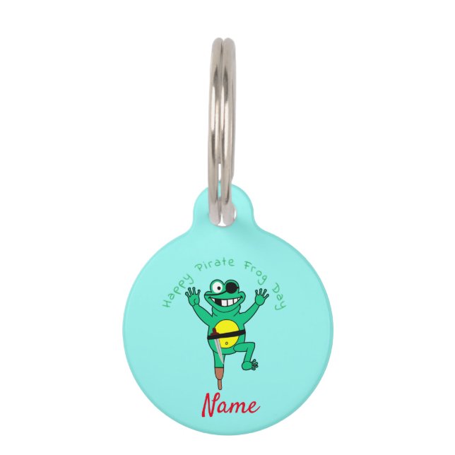 Médaillon Pour Animaux Joyeuse grenouille pirate Jour Thunder_Cove (Devant)