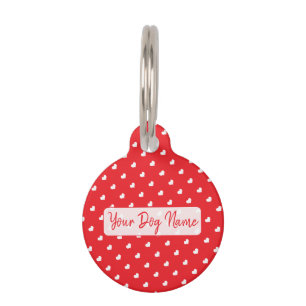 Médaillon Pour Animaux Joyeuse Saint-Valentin Moderne Motif d'Amour