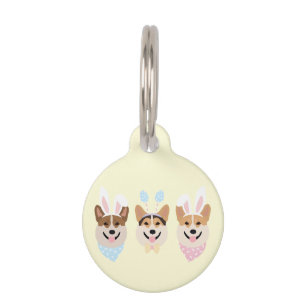 Médaillon Pour Animaux Joyeux Chiens de Corgi gallois Pembroke de Pâques