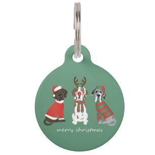 Médaillon Pour Animaux Joyeux Noël Grands Chiens Danois