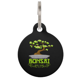 Médaillon Pour Animaux Kanji de Bonsai Tree