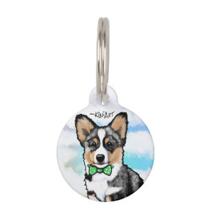 Médaillon Pour Animaux KiniArt Merle Corgi